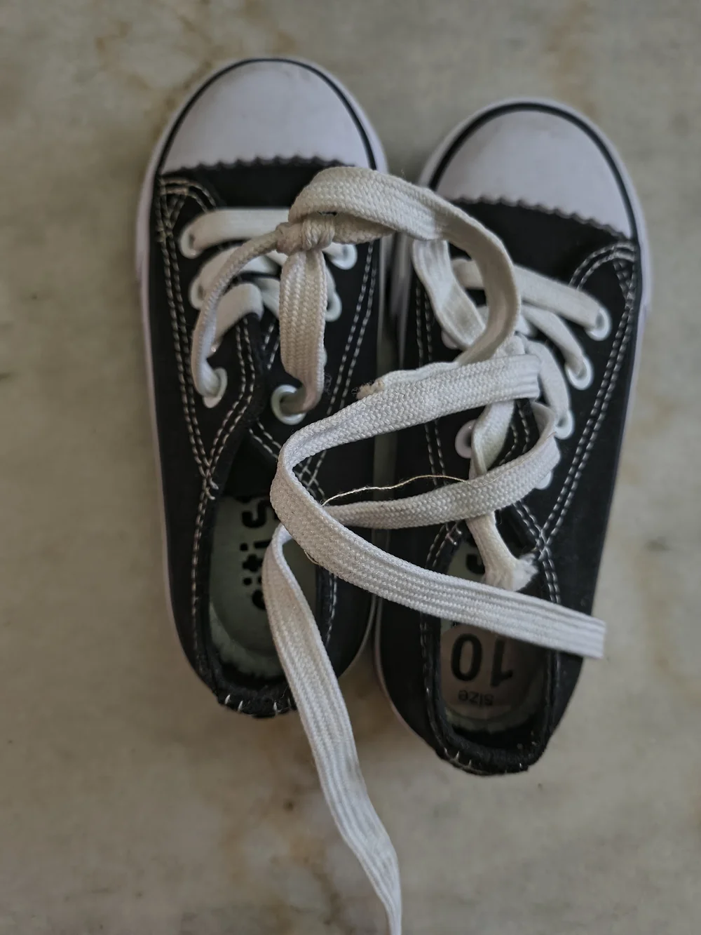 Converse Kids Black and White Low Top Canvas Sneakers